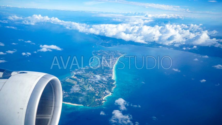 上空から見たフィリピン ボラカイ島