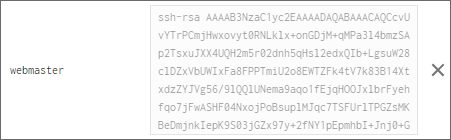 GCP SSH認証鍵 鍵の入力欄 文字列入力後