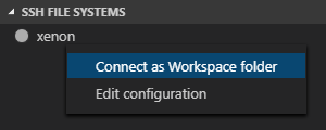 GCP VSCode SSH FS Connect as Workspace